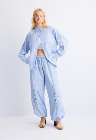 Camisas com mangas bordadas