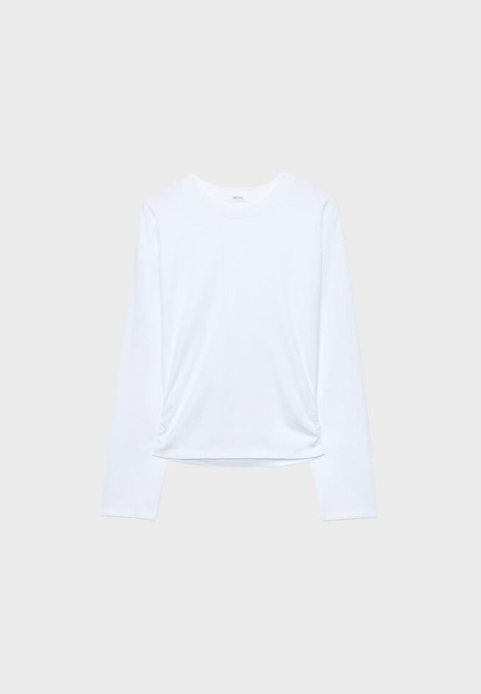 Camisas de manga comprida com franzido Camisas de manga comprida com franzido
