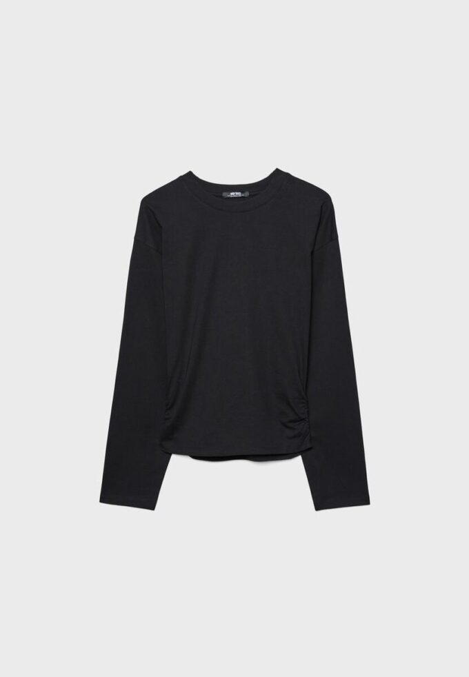 Camisas de manga comprida com franzido Camisas de manga comprida com franzido