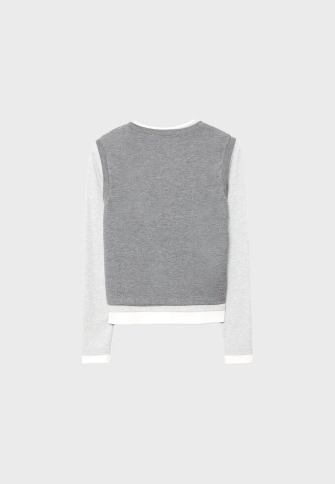 Camisas de manga comprida com três camadas Camisas de manga comprida com três camadas