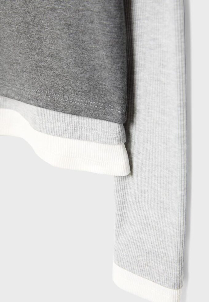 Camisas de manga comprida com três camadas Camisas de manga comprida com três camadas