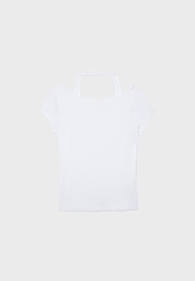 Camiseta de manga curta com dupla camada Camiseta de manga curta com dupla camada