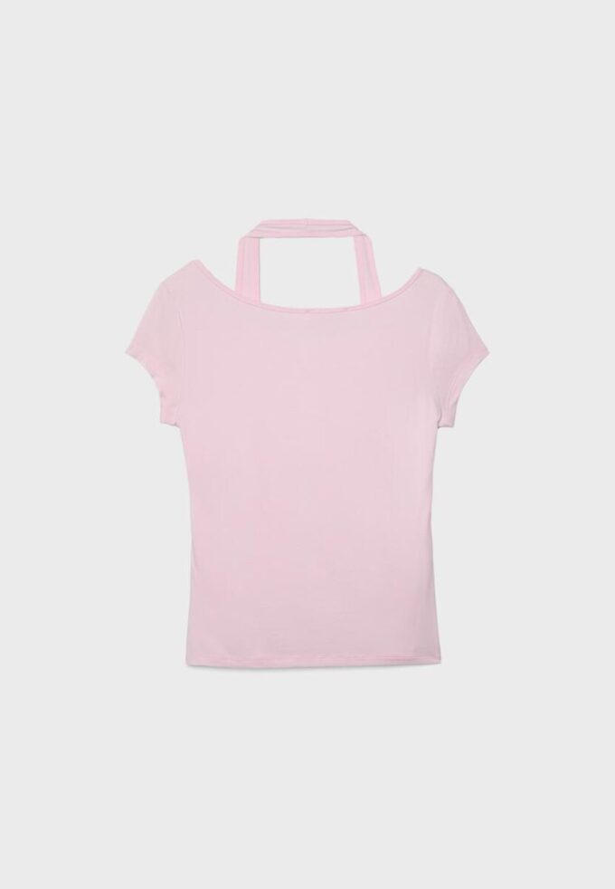 Camiseta de manga curta com dupla camada