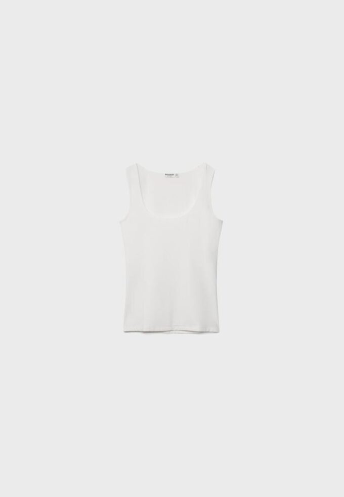 Camiseta de poliamida com alças largas Camiseta de poliamida com alças largas