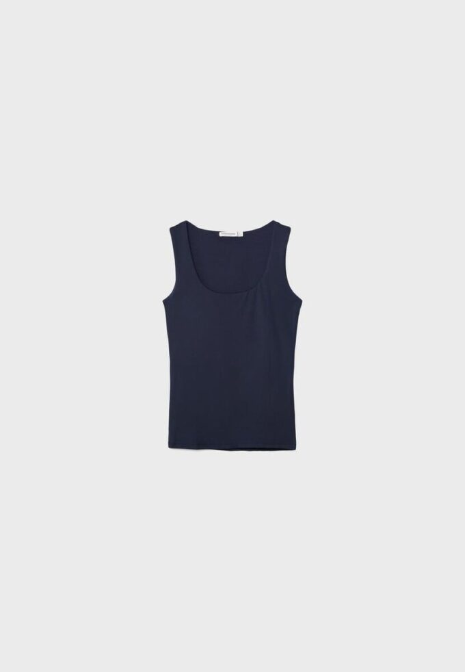 Camiseta de poliamida com alças largas Camiseta de poliamida com alças largas