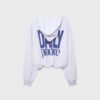 Camisola bomber com capuz estampada