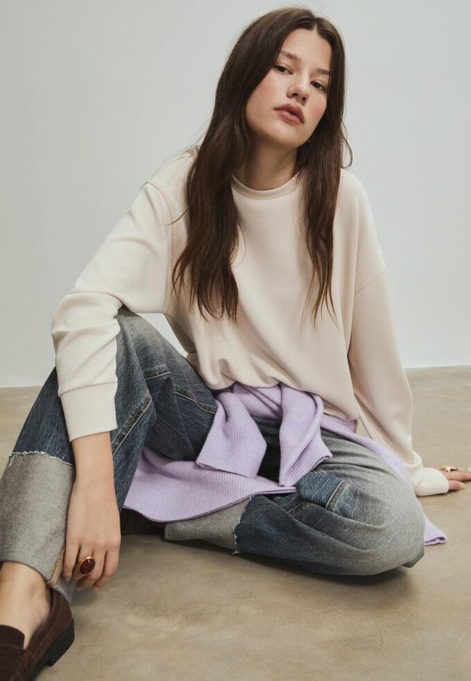 Camisola básica de toque suave Camisola básica de toque suave
