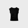 Camisola básica justa com franzido Camisola básica justa com franzido