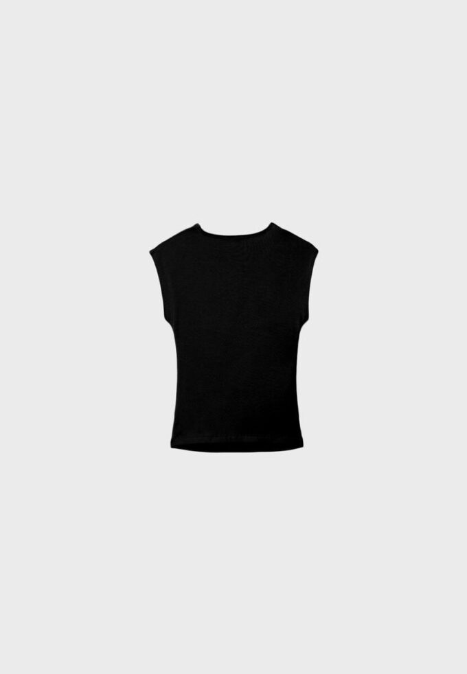 Camisola básica justa com franzido Camisola básica justa com franzido