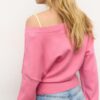 Camisola com decote em V e mangas em forma de asa de morcego