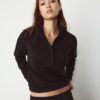 Camisola com fecho de correr e toque suave Camisola com fecho de correr e toque suave