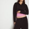 Camisola com fecho de correr e toque suave Camisola com fecho de correr e toque suave