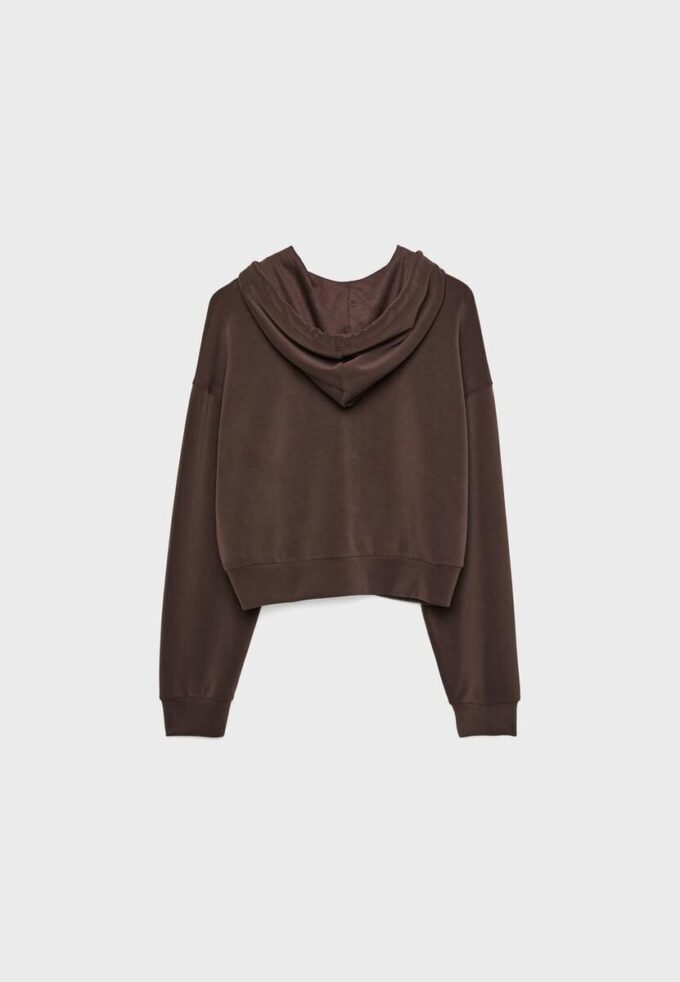 Camisola com fecho de correr e toque suave