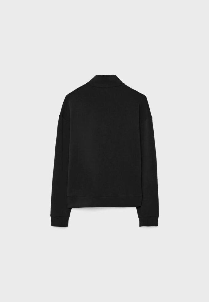Camisola com fecho de correr e toque suave Camisola com fecho de correr e toque suave