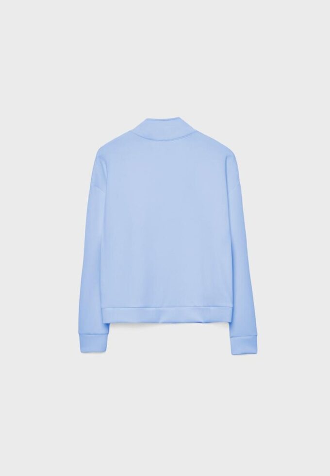 Camisola com fecho de correr e toque suave Camisola com fecho de correr e toque suave
