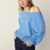 Camisola com gola barco e asas com strass Camisola com gola barco e asas com strass