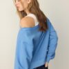 Camisola com gola barco e asas com strass Camisola com gola barco e asas com strass
