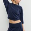 Camisola com mangas em forma de asa de morcego e Toque suave Camisola com mangas em forma de asa de morcego e Toque suave