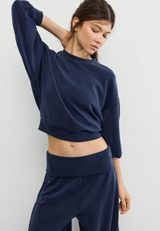 Camisola com mangas em forma de asa de morcego e Toque suave