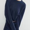 Camisola com mangas em forma de asa de morcego e Toque suave Camisola com mangas em forma de asa de morcego e Toque suave