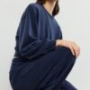 Camisola com mangas em forma de asa de morcego e Toque suave Camisola com mangas em forma de asa de morcego e Toque suave