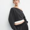Camisola Curta com Efeito Desbotado Camisola Curta com Efeito Desbotado