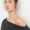 Camisola Curta com Efeito Desbotado Camisola Curta com Efeito Desbotado