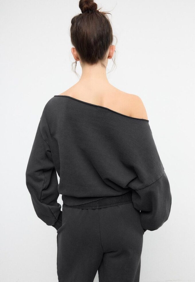 Camisola Curta com Efeito Desbotado Camisola Curta com Efeito Desbotado