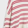 Camisola curta de malha às riscas