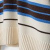 Camisola curta de malha às riscas
