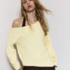 Camisola de malha assimétrica Camisola de malha assimétrica