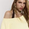 Camisola de malha assimétrica Camisola de malha assimétrica