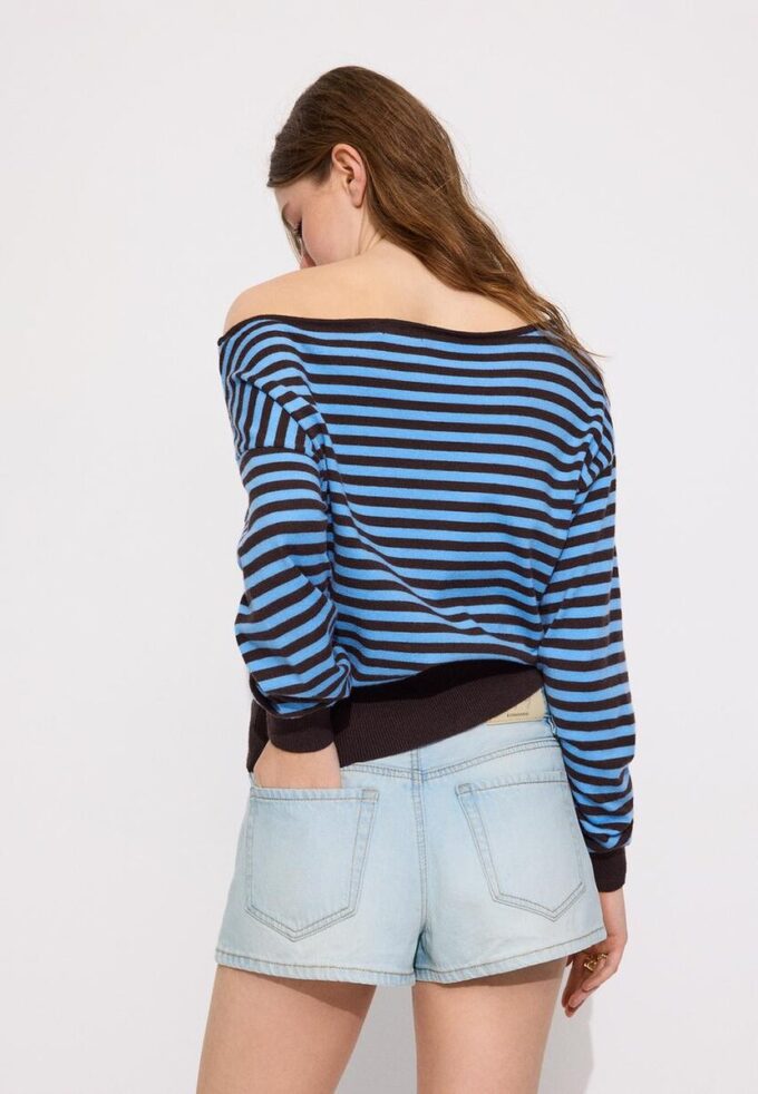 Camisola de malha assimétrica Camisola de malha assimétrica