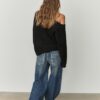 Camisola de malha assimétrica