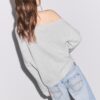 Camisola de malha assimétrica