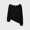 Camisola de malha assimétrica