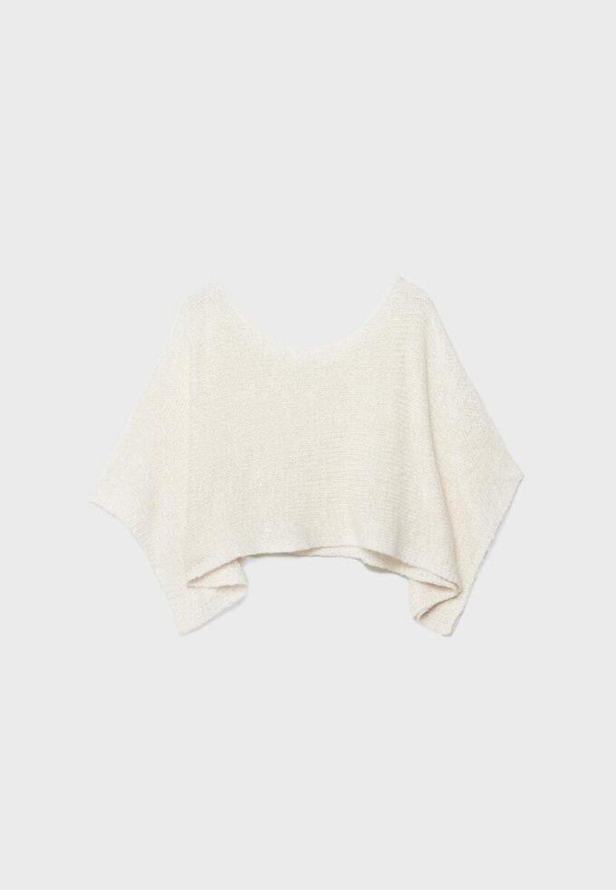 Camisola de malha básica tipo capa