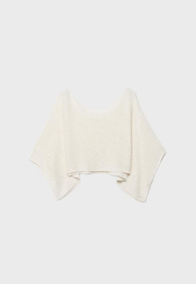 Camisola de malha básica tipo capa
