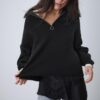 Camisola de malha com fecho