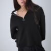 Camisola de malha com fecho