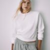 Camisola de malha com ombros acolchoados Camisola de malha com ombros acolchoados