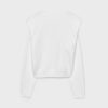 Camisola de malha com ombros acolchoados Camisola de malha com ombros acolchoados