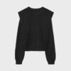 Camisola de malha com ombros acolchoados Camisola de malha com ombros acolchoados
