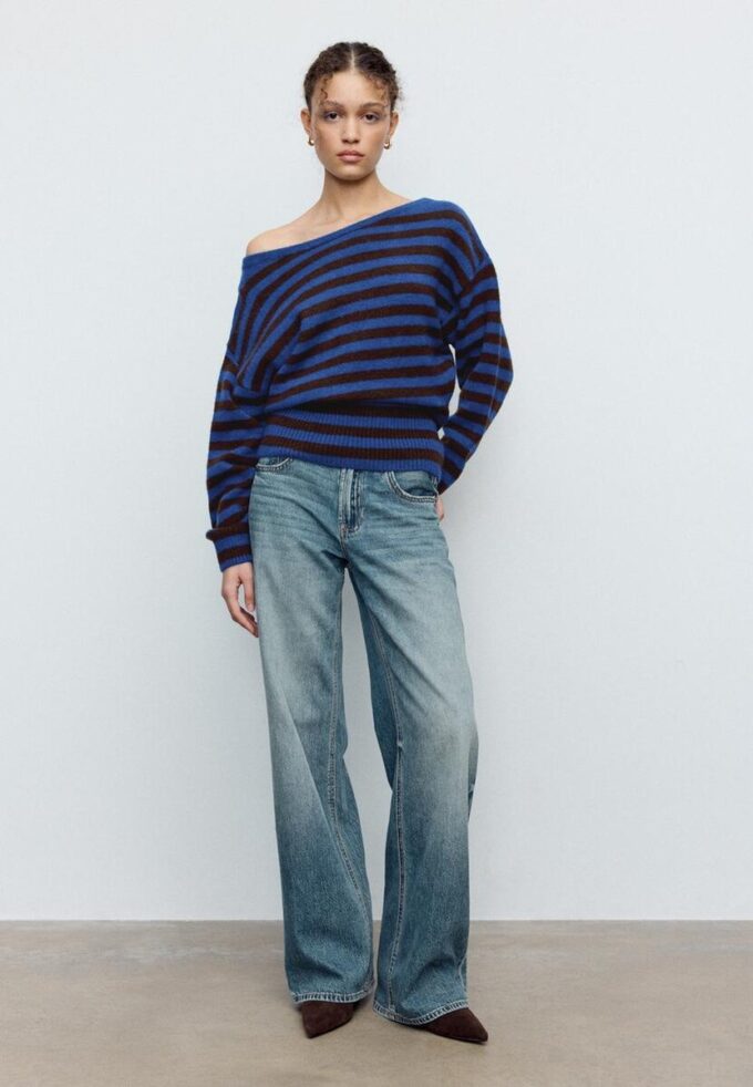 Camisola de malha com Toque suave e decote em barco Camisola de malha com Toque suave e decote em barco