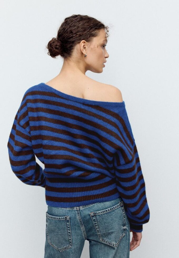 Camisola de malha com Toque suave e decote em barco Camisola de malha com Toque suave e decote em barco