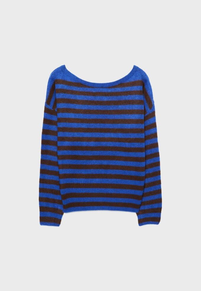 Camisola de malha com Toque suave e decote em barco Camisola de malha com Toque suave e decote em barco