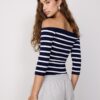 Camisola de malha justa às riscas Camisola de malha justa às riscas