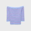 Camisola de malha justa às riscas Camisola de malha justa às riscas