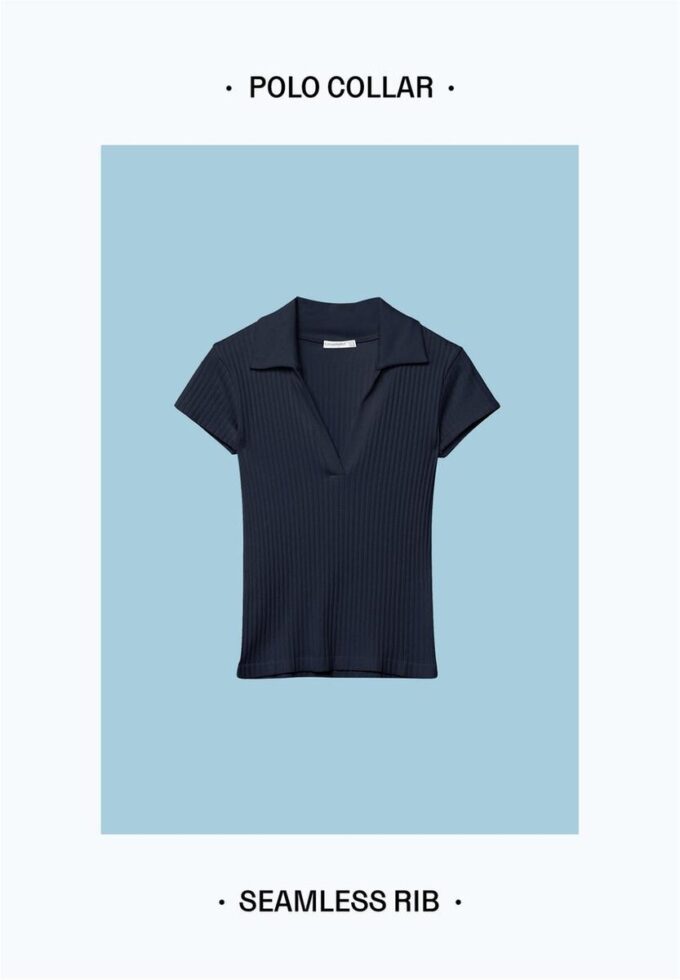Camisola Polo Básica Seamless Camisola Polo Básica Seamless