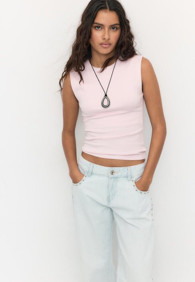 Camisola sem mangas básica Camisola sem mangas básica